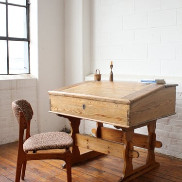 Antique Swedish Slant-top Writing Desk 