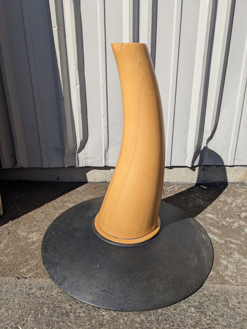 Metal and Wood Table Base 23.5 x 25.5 | Earthwise Architectual Salvage ...