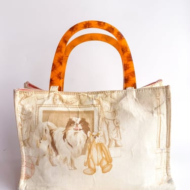 Y2K Shih Tzu Still Life Canvas Bag