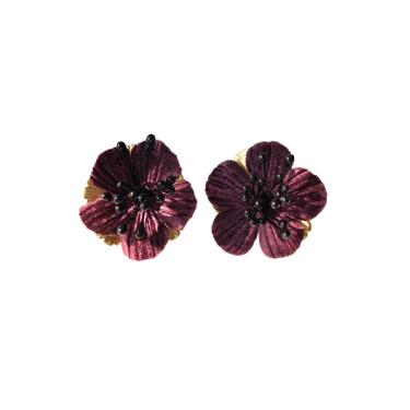 PREORDER ships 11/7: The Pink Reef purple velvet hand cut floral