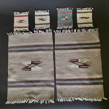 Vintage Chimayo Handwoven Wool Placemats 