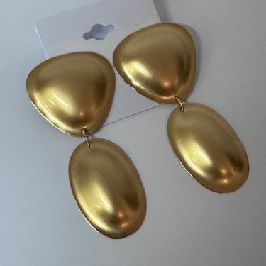 Reserved: Matte Gold Earrings