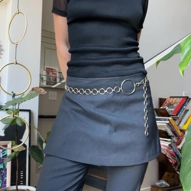 VTG 90s/y2k Dark Grey Skirted Capri Pants 