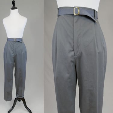 80s Gray Chic Pants - 30