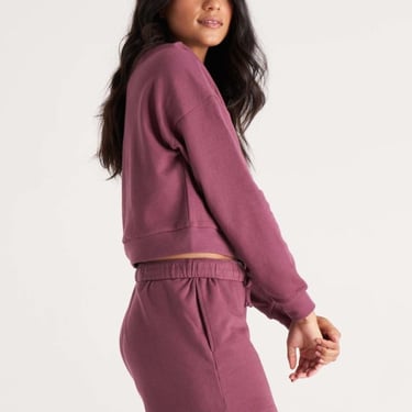 The Standard Stitch The Cropped Sweatshirt - Plum