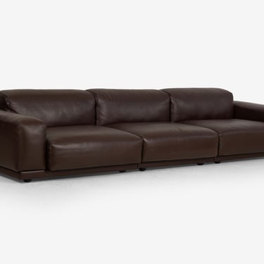 Jasper Morrison for Vitra Chocolate Brown Leather Soft Sectional Modular Sofa (2016)