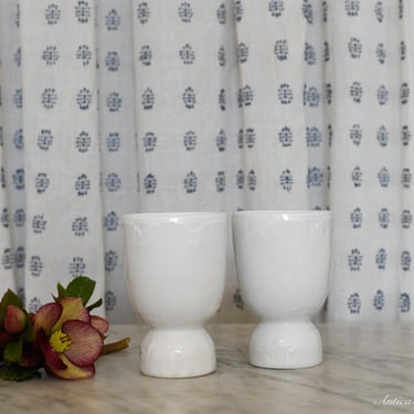 Antique White Porcelain Egg Cups 