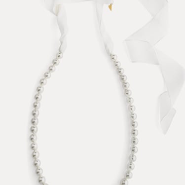 14179_My Jewel - Glass Beads Long Necklace - Pearl