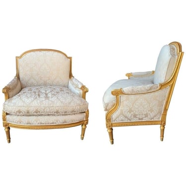 19th Century Pair of Marquis Louis XVI Chairs