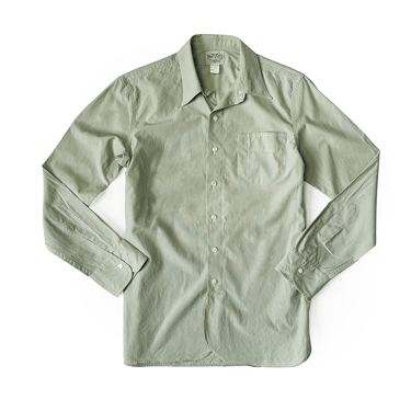 RRL DOUBLE RL STRIPED GREEN COTTON SHIRT