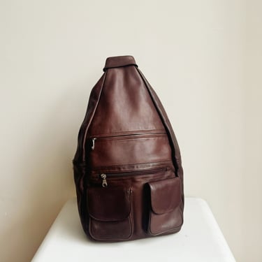 Mahogany Leather Sling Bag