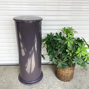 1980s Vintage Post Modern Purple Lacquer Pedestal