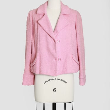 50s pink wool cropped coat 