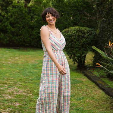 Myrtle Ellis Long Jumpsuit - Rainbow Plaid