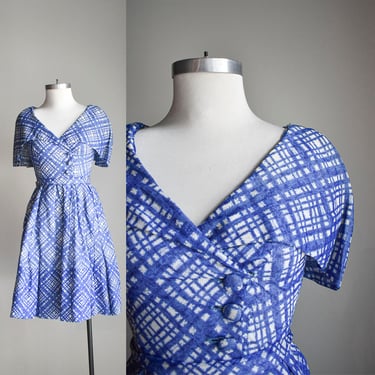 1950s Blue & White Stepford Wives Dress 