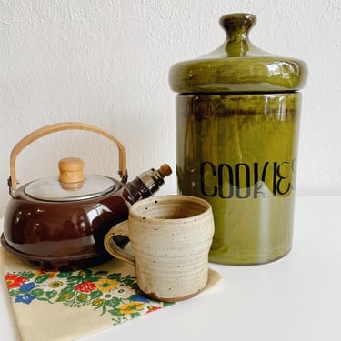 Green Ceramic Cookie Jar