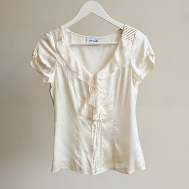 Ivory Ruffled Blouse Top