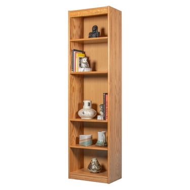Slimline 20” Bookcase w. Adjustable Shelves in Oak | Modern Mobler ...