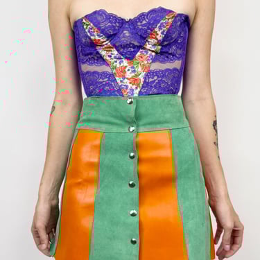 Solar Earth Mod 1960s Colorblock Skirt