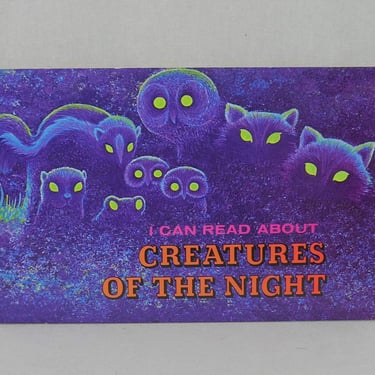 I Can Read About Creatures of the Night (1979) by David Cutts - Troll Associates - Great Cond - Vintage Children's Nature Book 