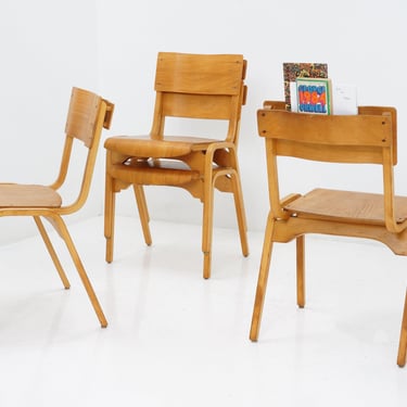 Bentwood Stacking Chairs by Stafford, 1950s 