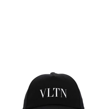 Valentino Garavani Men Black Cotton Baseball Cap