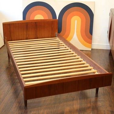 Danish Modern Teak Bed Frame / Twin Size