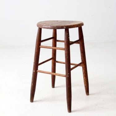 vintage wooden stool 