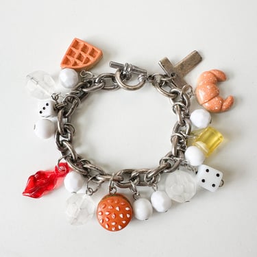 Handmade Charm Bracelet made with vintage bracelet and charms 