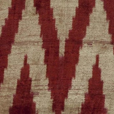 Uzbek Silk Velvet Ikat Pillow