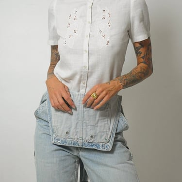 Cindy Cut out Embroidered Blouse