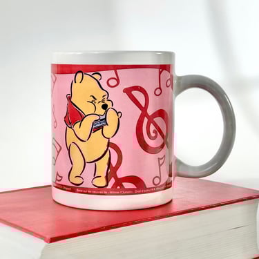 Vintage Winnie the Pooh Disney Music Mug, Dancing Tigger Mug, 90s Y2K Pink & Red Coffee Cup, Birthday Gift Music Teacher Gift, Musician Gift 