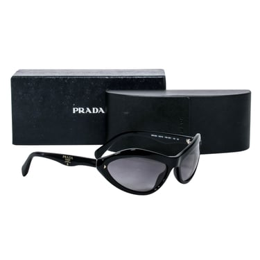 Prada - Black Curved Frame Sunglasses