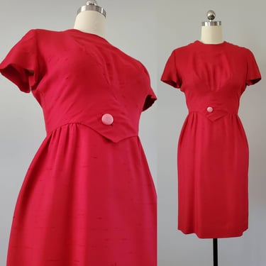 1960s Raw Silk Dress 60s Dresses 60's Women's Vintage Medium 