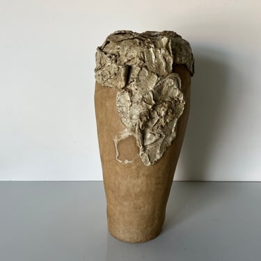 1970s Mid-Century Ceil Hollinger Brutalist - Style Art Pottery Vase 