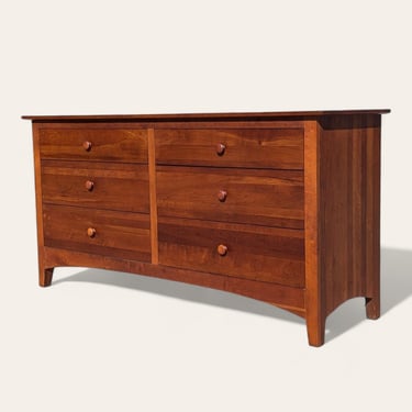 Ethan Allen Six Drawer Dresser, Cherry Wood, Traditional, American, Bedroom, Storage, Lowboy 