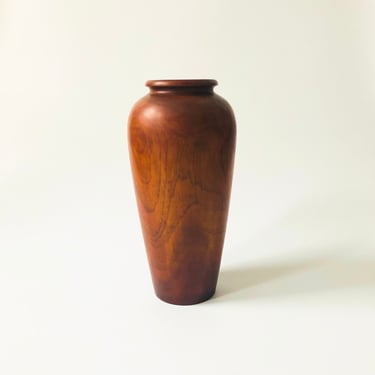 Large Turned Wood Vase 