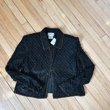 Vintage Beaded Button Down Top 