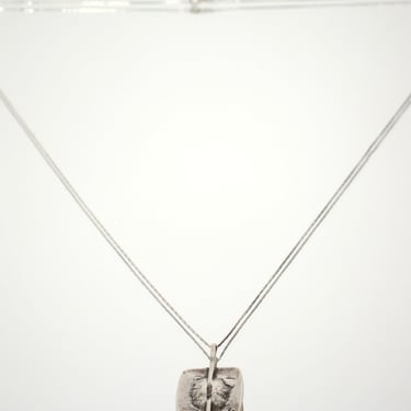 Brutalist Sterling Pendant Necklace