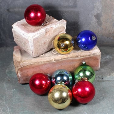 1930s/40s Vintage Glass Christmas Ornaments | Set of 8 | Vintage Christmas Ornaments | Bixley Shop 