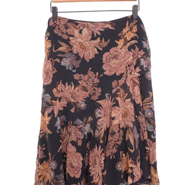 Ralph Lauren Floral Silk Midi Skirt