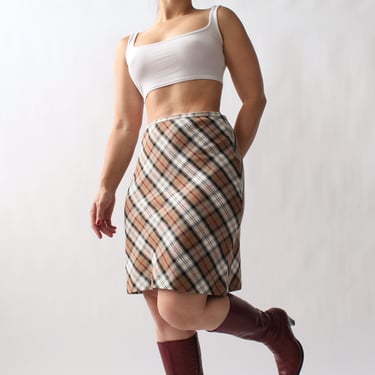 90s Multicolored Plaid Skirt - W27