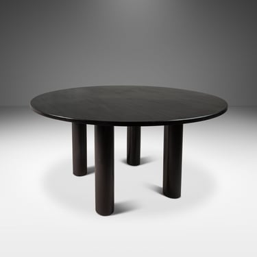 Organic Modern Dining Table in Solid Ebonized African Sapale Mahogany by Mark Leblanc, USA, c. 2023 