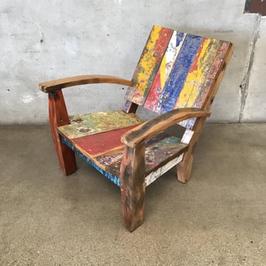 Reclaimed Teak Boat Chair