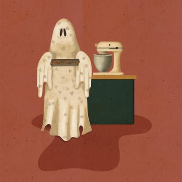 Baking Ghost Art Print 