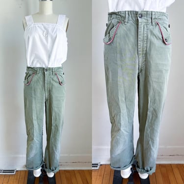 Vintage 1950s - 60s Boy Scout Uniform Pants / 28