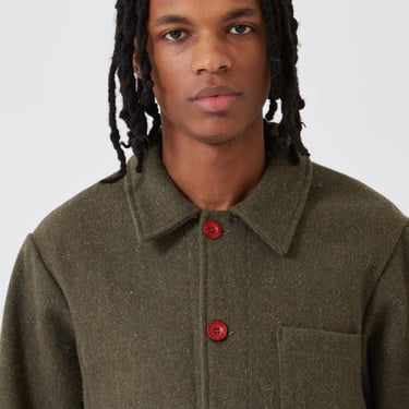 Le Laboureur Wool Work Jacket - Khaki Green