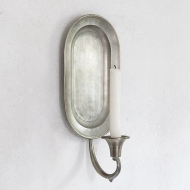 Pewter Taper Candle Wall Sconce, Wall Candle Sconce, Colonial Candle Holder 