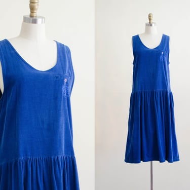 corduroy dress | blue pinafore | corduroy pinafore 
