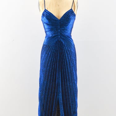Metallic Blue Lurex Dress  / XS